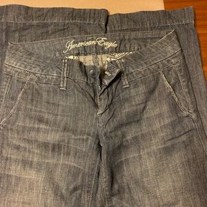 American Eagle Wide Leg Chambray Jeans